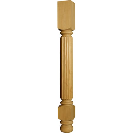 Osborne Wood Products 35 1/2 x 3 1/2 Sapelo Island Leg(Reeded) in Red Oak 1761O